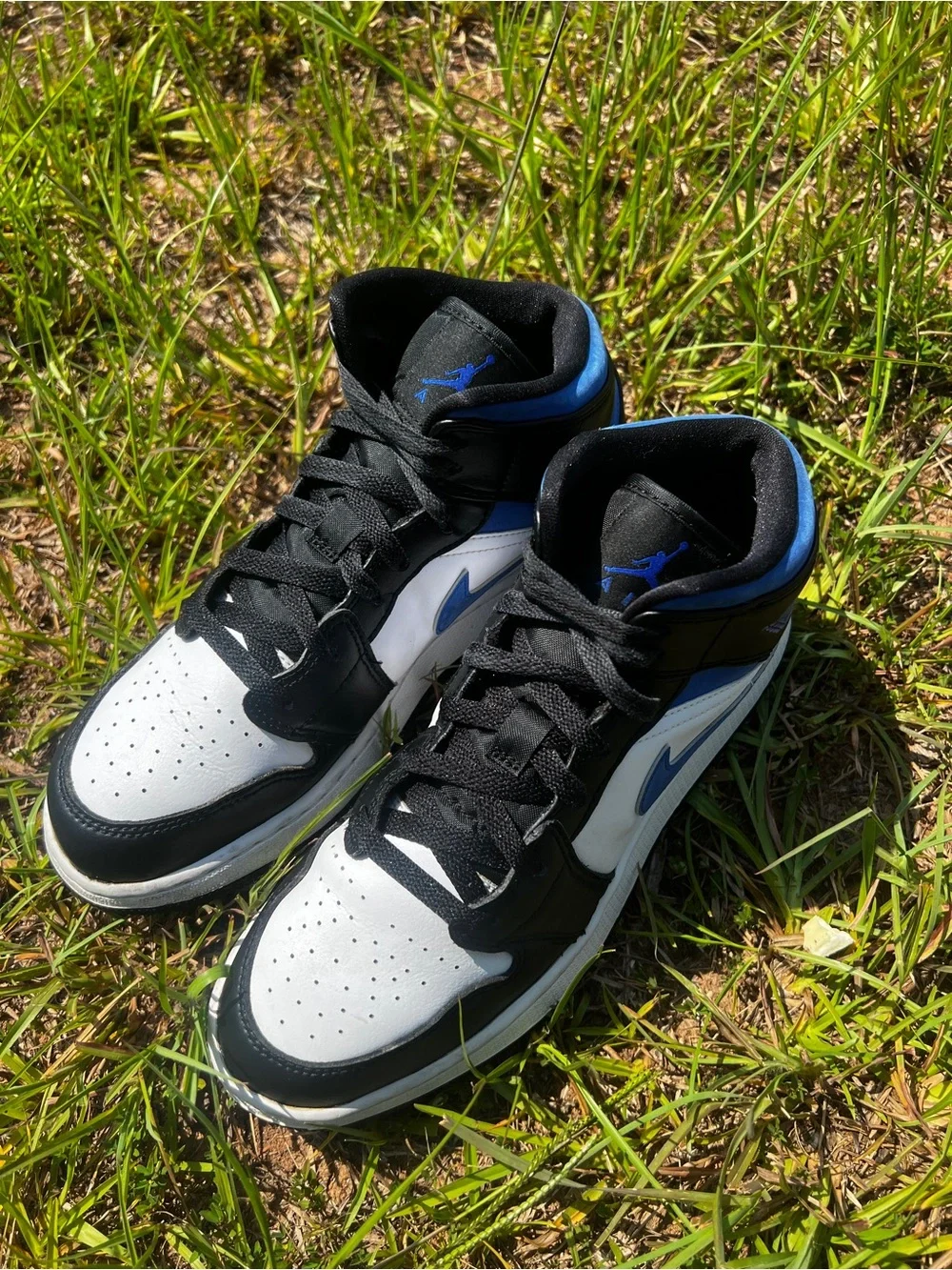 CLEAN Air Jordan size 6.5 Mens 1 Mid Retro Racer Blue shoes